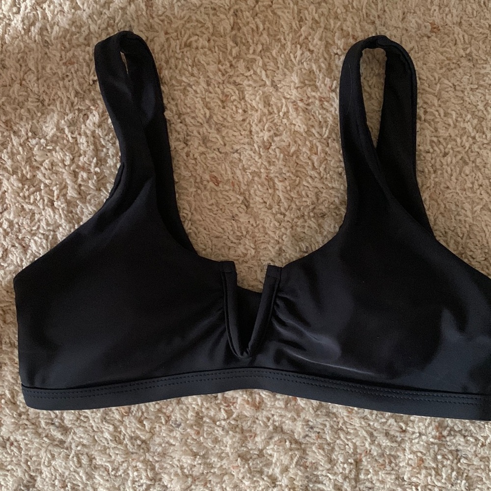Black bikini top with removable padding